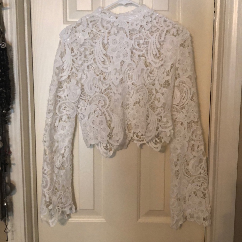 White lace top
